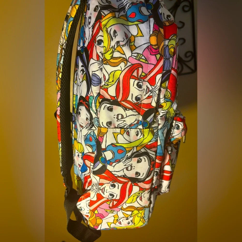 Loungefly Disney Princess All-Over-Print Full Size Backpack Rare EUC - Picture 4 of 13
